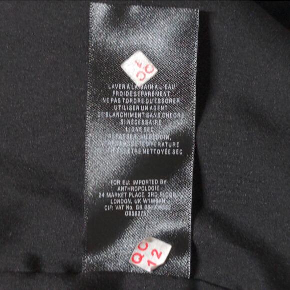 Anthropologie Elevenses Hallie Embroidered Bomber Jacket Black Velvet – Size S - Picture 14 of 15